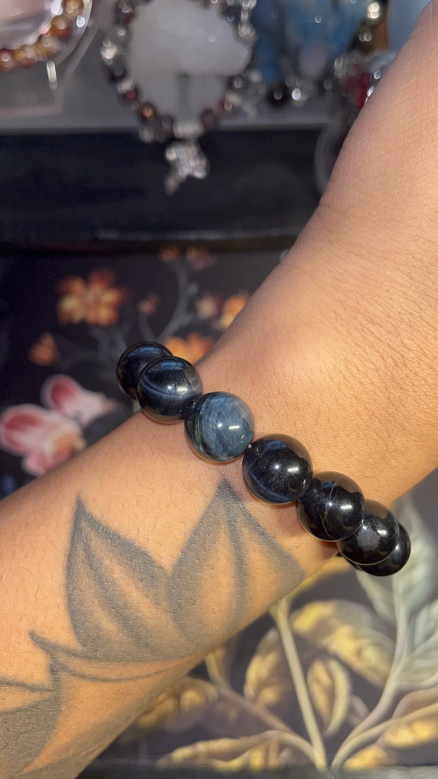 Celestial Roar – Blue Tiger’s Eye Bracelet of Strength & Serenity