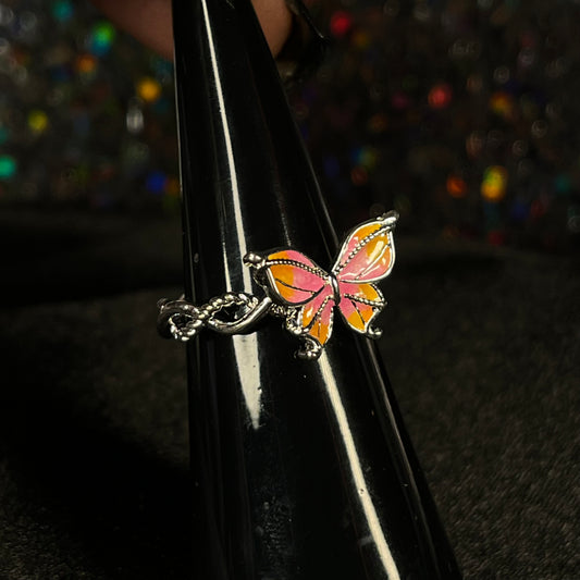 Butterfly Acrylic Colored Ring