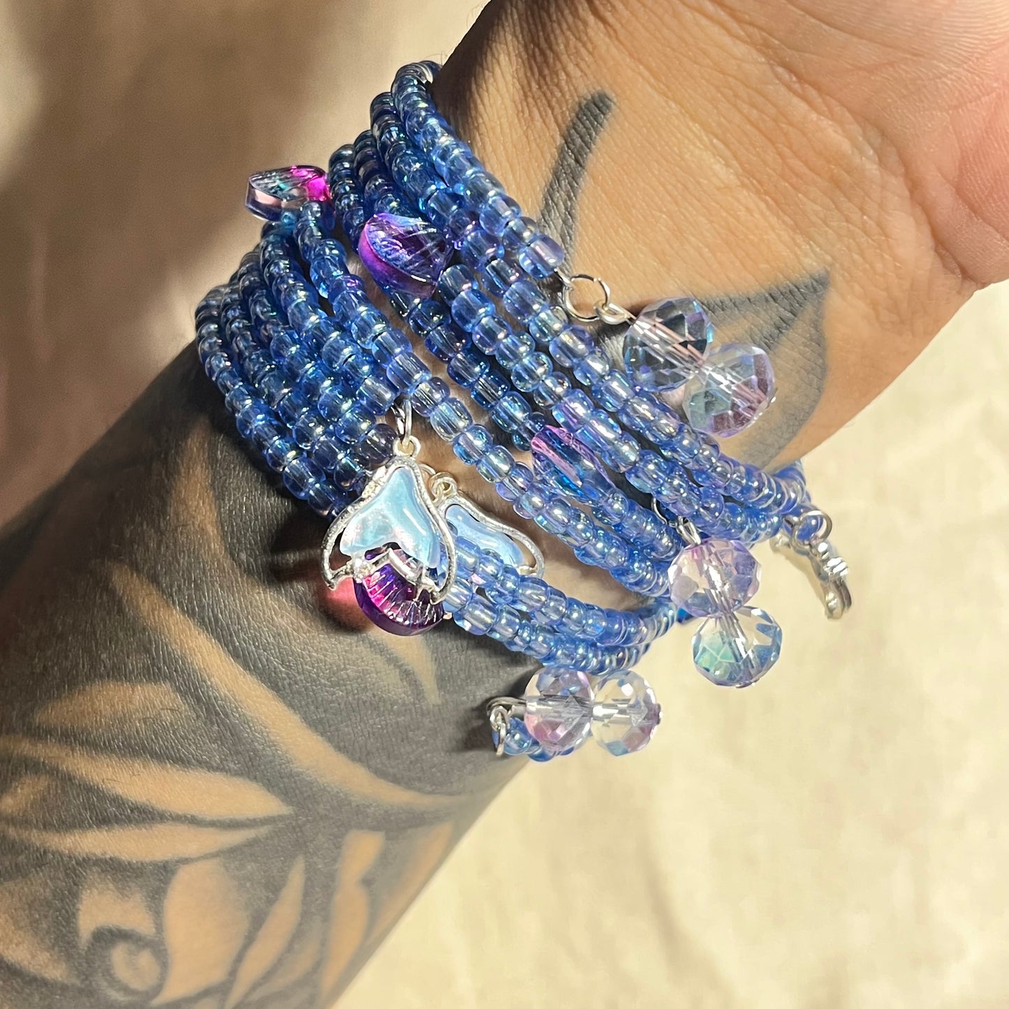 Mystic Tides Memory Wire Bracelet