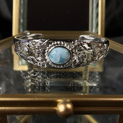 Ocean’s Breath – Larimar Garden Bangle of Serenity & Healing