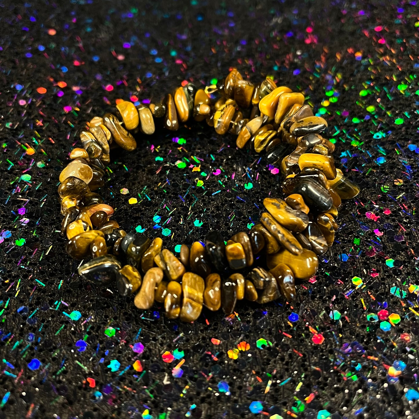 Golden Sentinel – Tiger’s Eye Memory Wire Bracelet of Strength & Confidence