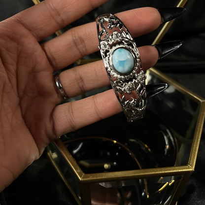 Ocean’s Breath – Larimar Garden Bangle of Serenity & Healing