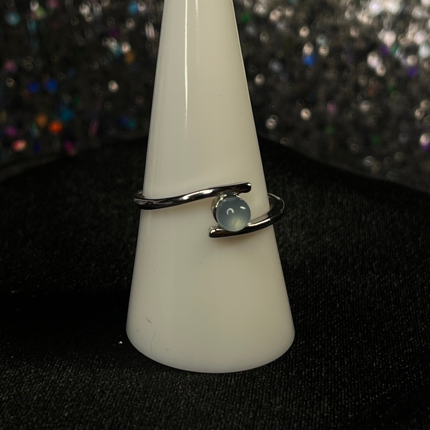 Aquamarine Twin Ring