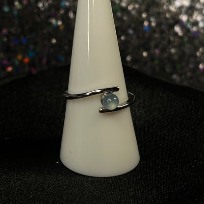 Aquamarine Twin Ring