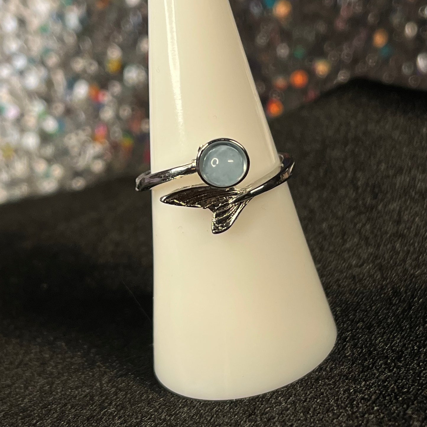 Aquamarine Mermaid Tail Ring