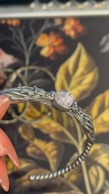 Draconic Power – Dragon Heads & Phantom Garden Quartz Bangle of Strength & Transformation