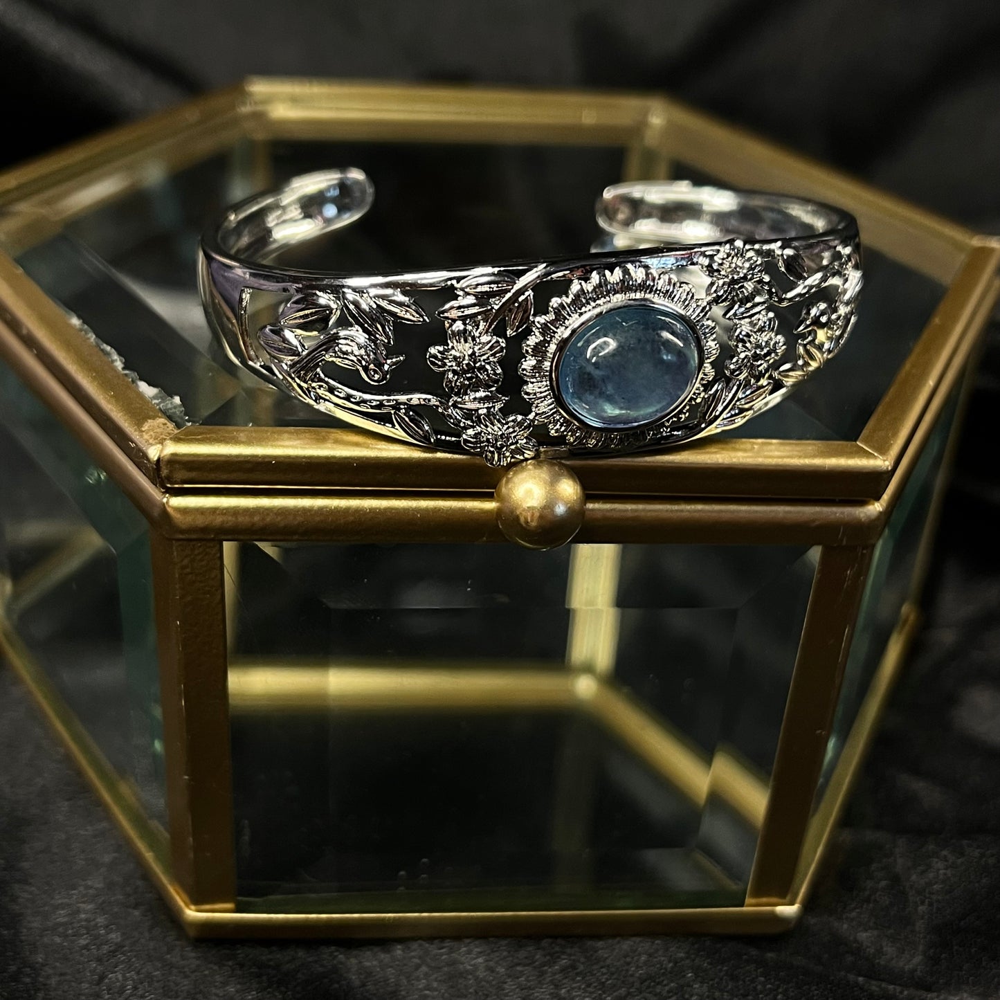 Mystic Grove – Labradorite Garden Bangle of Transformation & Magic