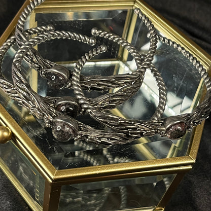 Draconic Power – Dragon Heads & Phantom Garden Quartz Bangle of Strength & Transformation