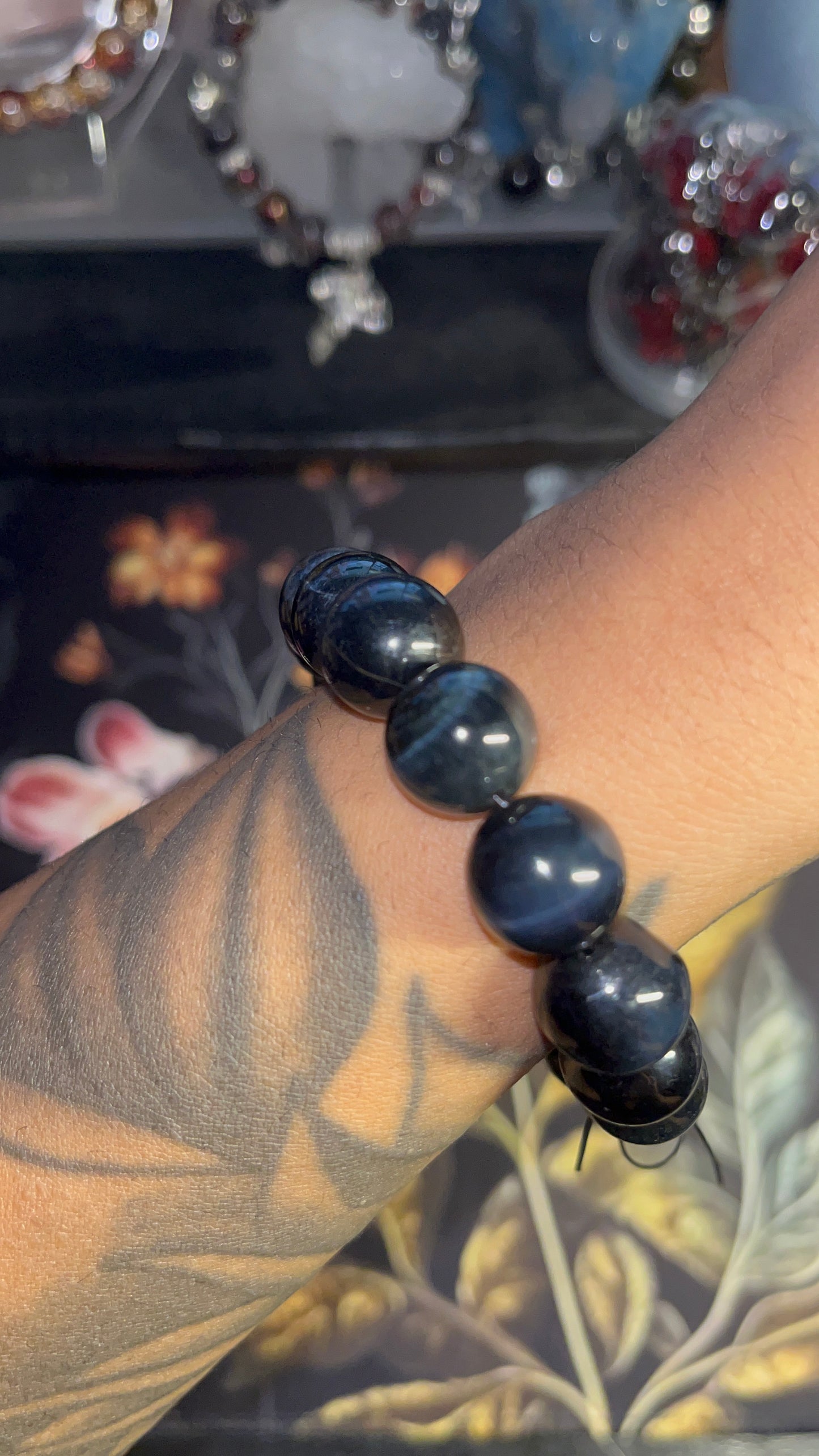 Celestial Roar – Blue Tiger’s Eye Bracelet of Strength & Serenity