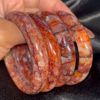 Flames of Light – Fire Quartz Bangle of Passion & Vitality