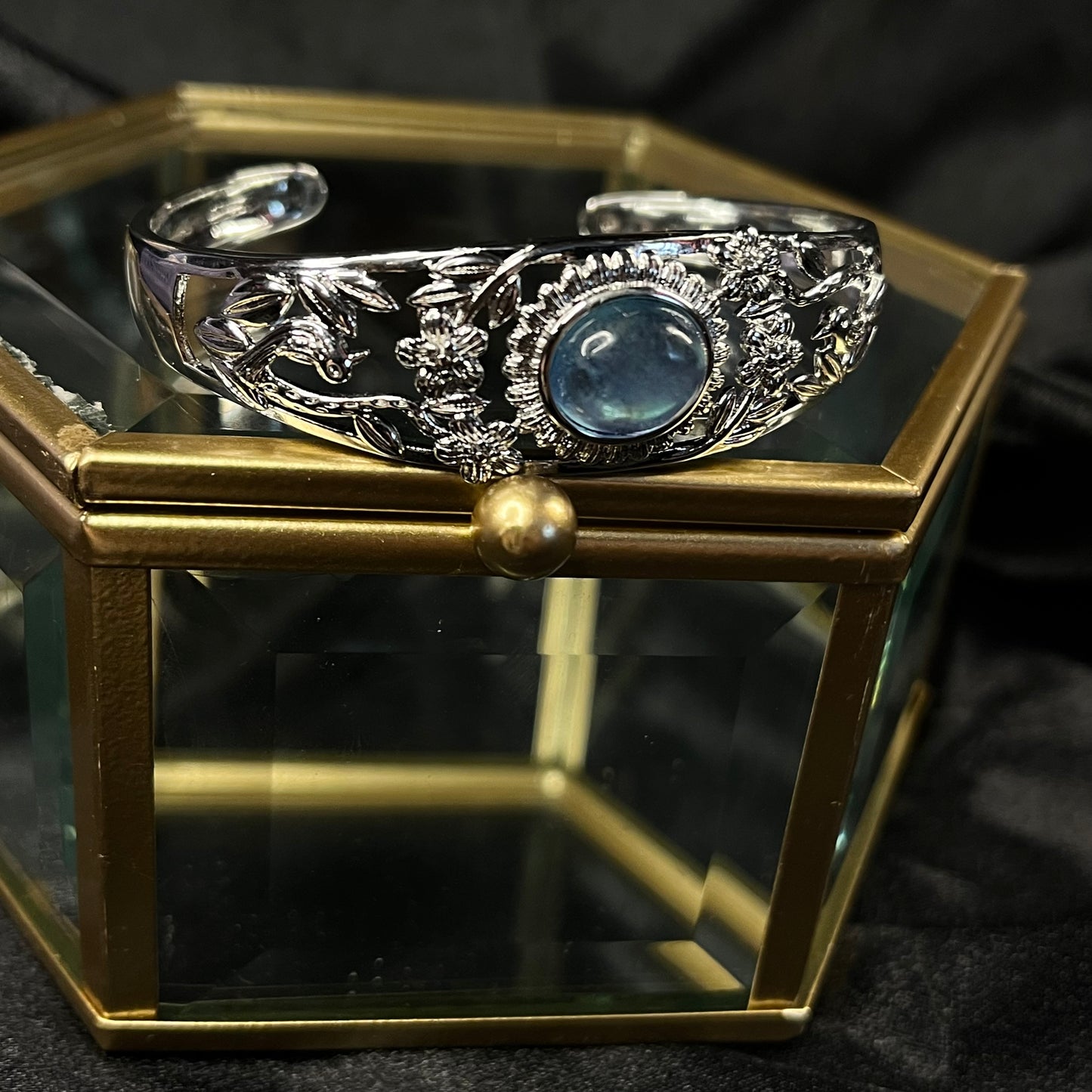 Mystic Grove – Labradorite Garden Bangle of Transformation & Magic