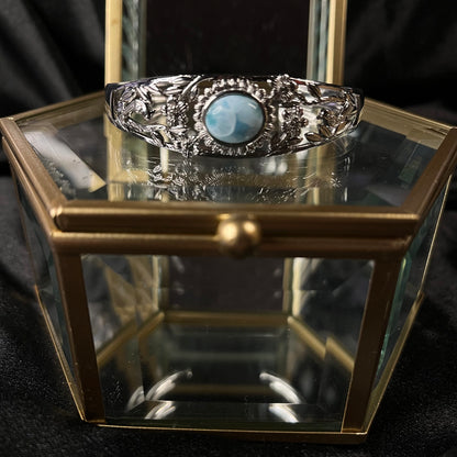 Ocean’s Breath – Larimar Garden Bangle of Serenity & Healing