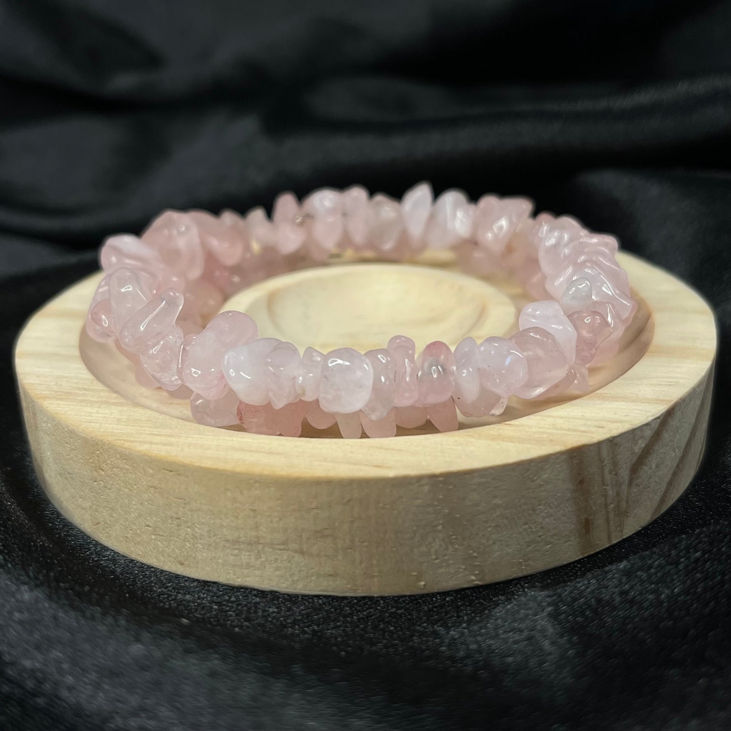 Heart’s Embrace – Rose Quartz Memory Wire Bracelet of Love & Healing