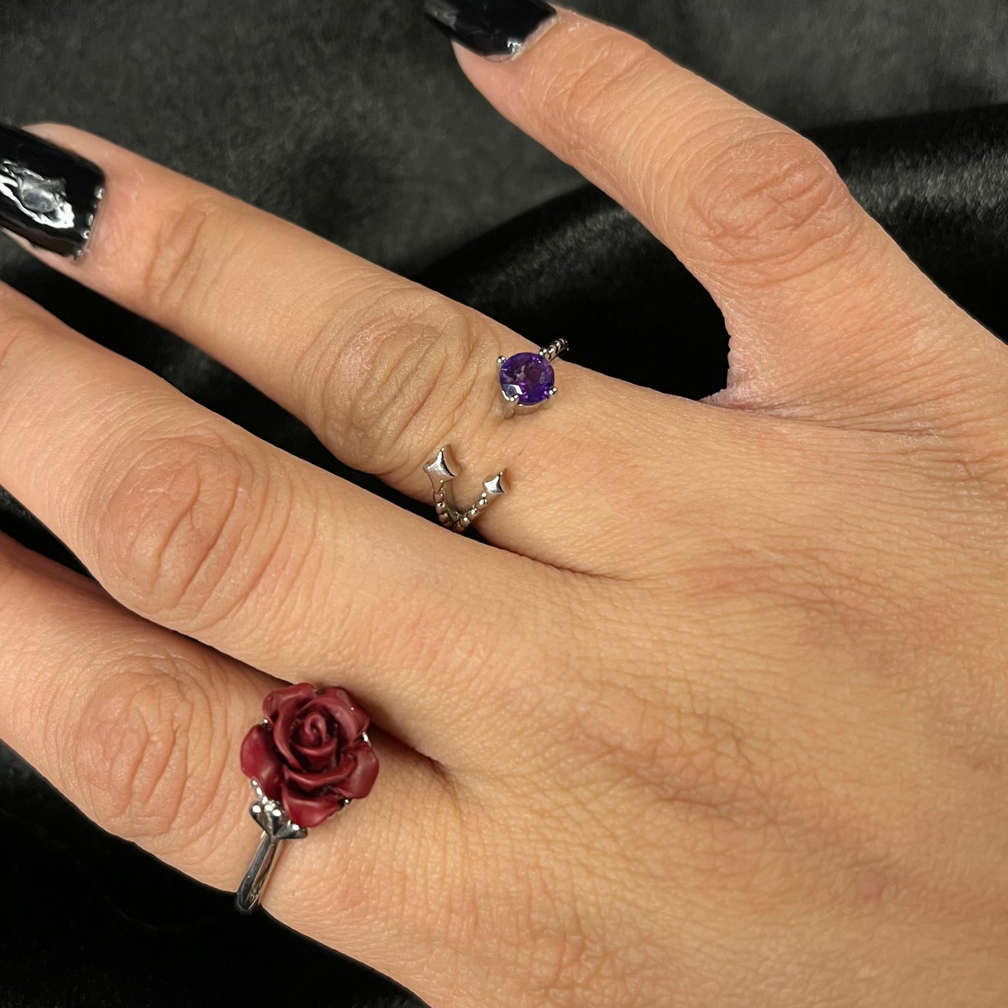 Amethyst Shooting Star Ring